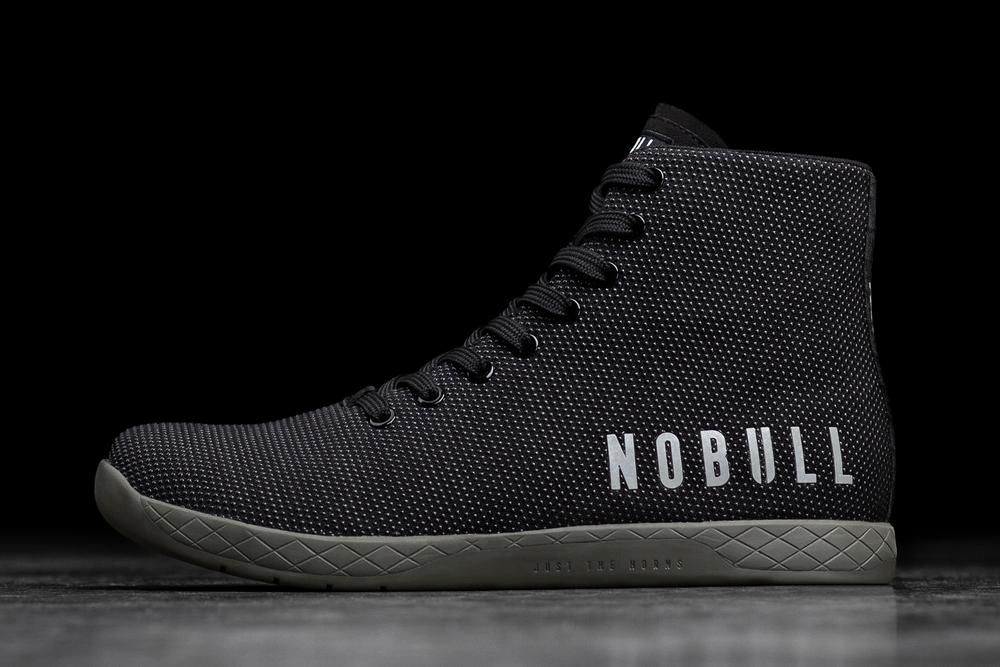 NOBULL High-Top Superfabric Uzun Spor Ayakkabı Bayan - Siyah - Turkiye (YMW-790426)